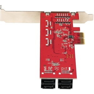 StarTech.com SATA PCIe Card, 10 Port PCIe SATA Expansion Card, 6Gbps SATA Adapter, Stacked SATA Connectors, PCI Express to