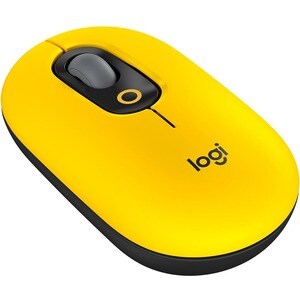 Logitech POP Mouse Mouse - Bluetooth - USB - Optical - 4 Button(s) - 2 Programmable Button(s) - Blast, Yellow - Wireless -