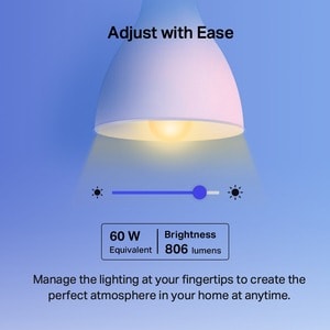 Tapo Smart Wi-Fi Light Bulb, Multicolor - 8.70 W - 60 W Incandescent Equivalent Wattage - 230 V AC - 806 lm - Multicolor L