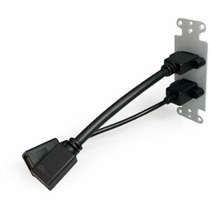 Comprehensive Faceplate - 2 x Total Number of Socket(s) - 1-gang - Wall Mount - White - Acrylonitrile Butadiene Styrene (A