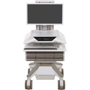 Ergotron CareFit Medical Trolley - TAA Compliant - 8 Drawer - Push/Pull Handle - 17.01 kg Capacity - 4 Casters - 127 mm Ca