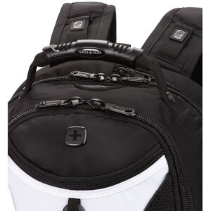 SwissGear ScanSmart 1900204418 Carrying Case (Backpack) for 17" Notebook - Black/White - 1200D Polyester Body - Checkpoint