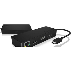 ICY BOX IB-DK4033-CPD USB Type C Docking Station for Notebook - 1 x USB Ports - 1 x USB 3.0 - Network (RJ-45) - HDMI - VGA