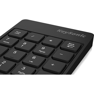 KeySonic KSK N100RF Keypad - Wireless Connectivity - Black - Membrane Keyswitch - RF - 18 Key(s) - Computer, Notebook - PC