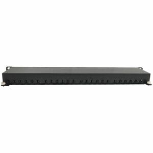 Tripp Lite series N252-024-6A-SH 24 Port(s) Network Patch Panel - Black - TAA Compliant - 24 x RJ-45 - 1U High
