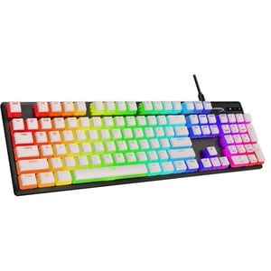 HyperX Pudding Keycaps - Full Key Set - PBT - Black (US Layout) - Keyboard - White