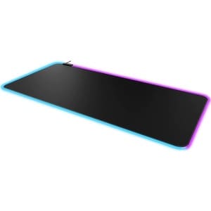 HyperX Pulsefire Mat - RGB Gaming Mousepad - Cloth (XL) - 900 mm x 420 mm Dimension - Black - Rubber, Cloth - Anti-slip - 