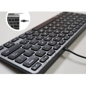 Macally BLMINIZKEYSG - Backlit Compact USB Wired Keyboard - Cable Connectivity - USB Type A Interface - LED - 78 Key(s) - 