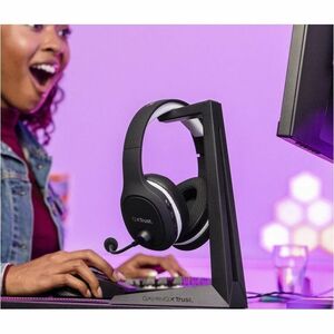 Trust Gaming Headset Stand - 25.5 cm Height x 21 cm Width x 12.5 cm Depth - Black - For Headset - Rubber Pad, Slip Resistant