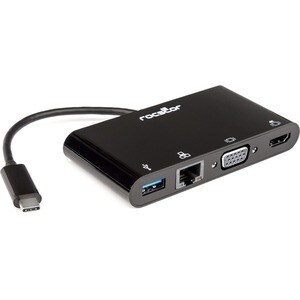 Rocstor Docking Station - for Notebook/Monitor - USB Type C - 4K, 2K, Full HD - 3840 x 2160, 1920 x 1080, 1920 x 1200 - 1 