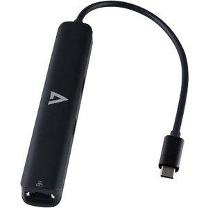 V7 UCMINIDOCK-PT USB Tipo C Estação de ancoragem para Computador - 85 W - Preto - 4K - 3840 x 2160 - USB tipo A - USB Tipo
