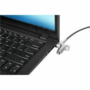 Targus DEFCON Ultimate Universal Keyed Single Head Lock, Retail - 6.5 ft (1.98 m) Cable - Patented T-bar/Key Lock - Silver