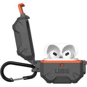 Urban Armor Gear Pathfinder Rugged Charging Case Apple AirPods (Gen 3) - Silver, Orange - Water Proof, Dust Resistant, Dir