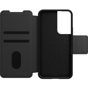 OtterBox Strada Carrying Case (Folio) Samsung Galaxy S22 Smartphone - Shadow Black - Drop Resistant - Genuine Leather Body