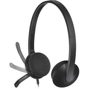 Logitech 有线 头戴式 立体声 耳机 - 双声道 - 耳罩 - 22 欧姆 - 20 Hz 到 20 kHz - 179.8 cm 线缆 - 降噪, 降噪, 双向 麦克风 - A 型 USB