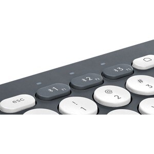 Logitech LINE FRIENDS K380 键盘 - 无线 连接 - 灰 - 蓝牙 - 3 - 10 m - 铬操作系统 - iPad, iPad mini, 平板, 智能电话, iPhone, Apple TV, 笔记本电脑, 台式