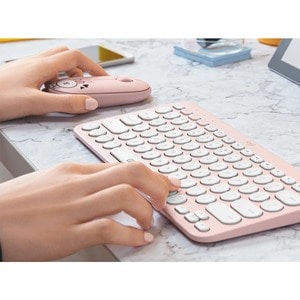 Logitech LINE FRIENDS 键盘 - 无线 连接 - 英文（英国） - 蓝牙 - 3 - 10 m - 首页, 后面, 开/关 热键 - 铬操作系统 - 平板, 智能电话, 计算机, iPad, iPhone, Apple TV