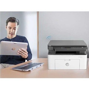 HP 136w 无线 激光多功能打印机 - 单色 - 复印机/打印机/扫描仪 - 20 ppm单色打印 - 1200 x 1200 dpi打印 - 手动 双面打印 - Up to 10000 每月页数 - 150 表输入 - 机器颜色 平板 扫