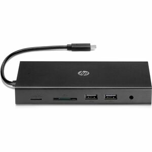 HP C型 USB 扩展插口 用于 笔记本电脑, 台式计算机 - 充电功能 - 内存卡阅读器 - SD - 90 W - 2 支持的显示器 - 4K UHD, Full HD - 3840 x 2160, 1920 x 1080 - C型USB