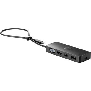 HP C型 USB 扩展插口 用于 笔记本电脑, 台式计算机 - 2 支持的显示器 - 2 x USB端口 - 1 x USB C 型端口 - C型USB - HDMI - VGA - 有线 - Windows