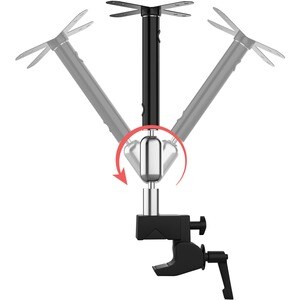 CTA Digital Clamp Mounting Base with VESA Plate - 75 x 75, 100 x 100 - VESA Mount Compatible