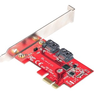 StarTech.com SATA PCIe Card, 2 Port PCIe SATA Expansion Card, 6Gbps SATA, PCI Express to SATA Adapter, Non-RAID, PCIe to S