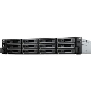 Synology RX1222SAS Drive Enclosure Serial Attached SCSI (SAS), SATA - SAS Host Interface - 2U Rack-mountable - Hot Swappab