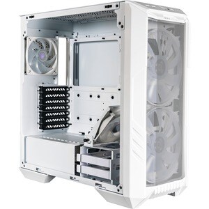 Cooler Master HAF 500 Computer Case - Mid-tower - White - Steel, Mesh, Plastic, Tempered Glass - 4 x Bay - 4 x 7.87" , 4.7
