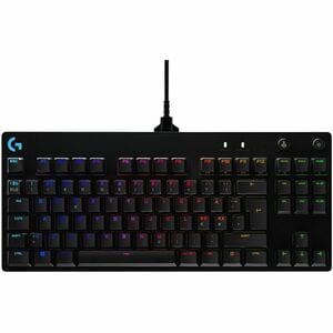 Logitech G PRO Gaming Keyboard - Cable Connectivity - USB Interface - RGB LED - Spanish - QWERTY Layout - Black - Mechanic