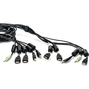 Vertiv AVOCENT 3.05 m Cabo KVM - 1 - Cable for Teclado/Rato, Coluna, Interruptor KVM, Dispositivo de áudio - Primeira extr