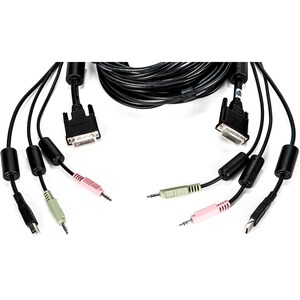 Vertiv AVOCENT 3.05 m Cabo KVM - Cable for Teclado/Rato, Interruptor KVM, Dispositivo de áudio