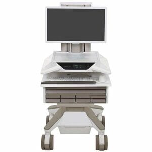 Ergotron CareFit Medical Trolley - TAA Compliant - 5 Drawer - 17.01 kg Capacity - 4 Casters - 127 mm Caster Size - White, 