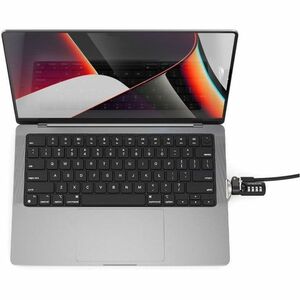 Compulocks Ledge Lock Adapter for MacBook Pro 14" M1 & M2 with Combination Cable Lock Silver - Cutting-Edge MacBook Lockin