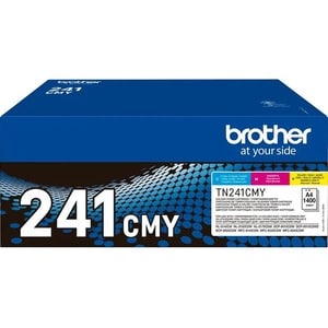 Brother TN241CMY Original Laser Toner Cartridge - Cyan, Magenta, Yellow Pack - 1400 Pages Cyan, 1400 Pages Magenta, 1400 P