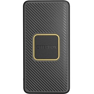 OtterBox Power Bank - Black - For Qi-enabled Device - 10000 mAh - 3 A - 5 V DC, 9 V DC, 12 V DC Output - 5 V, 9 V, 12 V In
