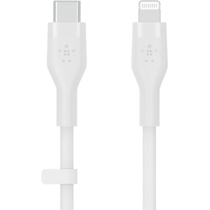 BELKIN BOOST CHARGE LIGHTNING TO USB-C SILICONE CABLE 1M WHITE