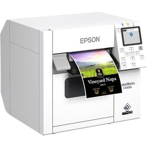 Epson CW-C4000E (MK) Desktop Inkjet Printer - Colour - Label Print - Gigabit Ethernet - USB - USB Host - With Cutter - 6.9