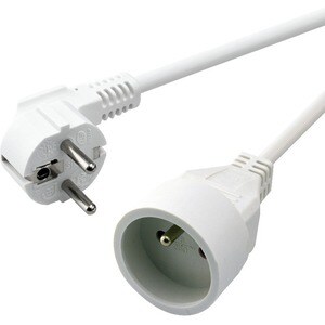 Rallonge MCL - 3 m - Type F / Type F - 230 V AC / 16 A - Blanc