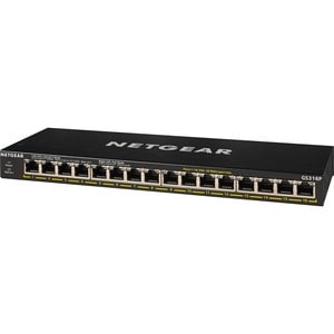 Netgear GS316P Ethernet Switch - 16 Ports - 2 Layer Supported - 127.90 W Power Consumption - 115 W PoE Budget - Twisted Pa