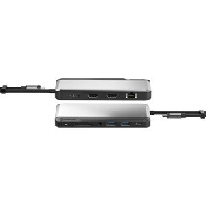 Alogic USB Type C Docking Station for Mouse, Smartphone, Flash Drive - Memory Card Reader - SD - 85 W - Space Gray - Porta