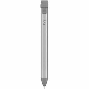 Logitech Crayon Stylus - Active - Replaceable Stylus Tip - Aluminium - Grey - Tablet Device Supported