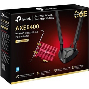 TP-Link Archer TXE75E AXE5400 Triband Wi-Fi/Bluetooth-Kombi-Adapter für Gaming-Controller/Kopfhörer/Tastatur/Desktop-Compu