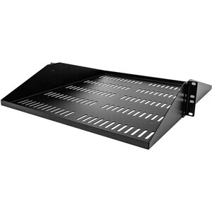 StarTech.com 2U Vented Server Rack Shelf - Center Mount Fixed 20" Deep Cantilever Rackmount Tray for 19" Data/AV/Network w