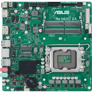 Asus H610T D4-CSM Desktop Motherboard - Intel H610 Chipset - Socket LGA-1700 - Intel Optane Memory Ready - Mini ITX - Pent