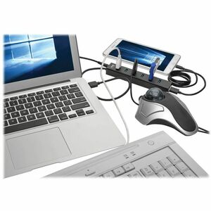 Eaton Tripp Lite Series 7-Port USB-A Mini Hub - USB 3.x (5Gbps), International Plug Adapters, Aluminum Housing - USB 3.2 (