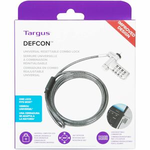 Targus DEFCON ASP96RGL Cable Lock For Monitor, Notebook, Docking Station, IP Phone - 198.12 cm (78") Cable - Resettable - 