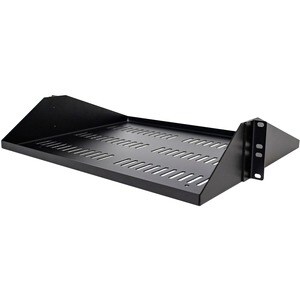 StarTech.com 2U Vented Server Rack Shelf - Center Mount Fixed 14" Deep Cantilever Rackmount Tray for 19" Data/AV/Network w