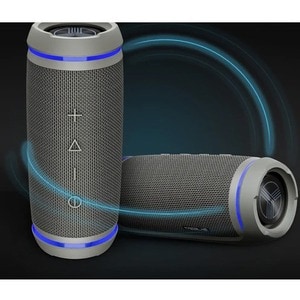 Treblab HD77 Portable Bluetooth Speaker System - 25 W RMS - Gray - 80 Hz to 16 kHz - Surround Sound - Battery Rechargeable