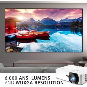 ViewSonic LS920WU 6000 Lumens WUXGA Laser Projector for 300 Inch screen, Dual HDMI, 4K HDR/HLG Support, 1.6x Optical Zoom 