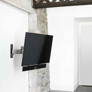 Support mural Erard Pro Sound Up pour Bar de son, Ecran, TV - Noir - Acier